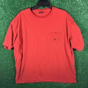 Vintage Polo Ralph Lauren Shirt Mens 2XL Pocket Tee Made USA Embroidered 90s